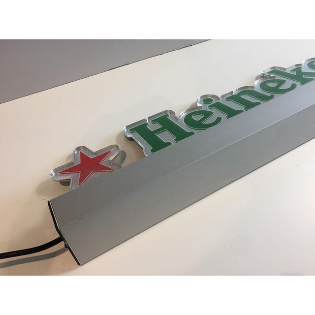 Plastic Illuminated Advertising Sign frm Heineken, 1980s For Sale - Image 7 of 11