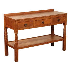 Derek Slater 'Fishman' Arts And Crafts Style Carved Oak Server