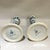 Mid-Century Modern Vintage MCM Delft Blue Hand Painted Candlestick Holders-Set of 2 For Sale - Image 3 of 4