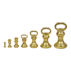 Victorian Set Seven Brass Bell Form Weights