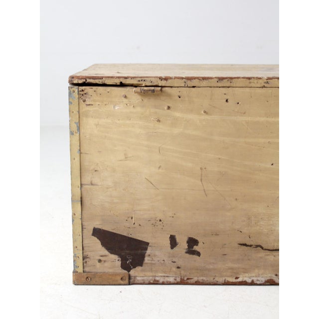 Antique Flat Top Trunk For Sale - Image 10 of 12