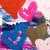 Karmic Hearts - Colorful Acrylic Art Original Abstract Heart Mixed Media Street Art Painting on Canvas For Sale - Image 4 of 9