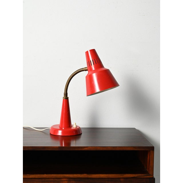 Red Table Lamp from Gemi, 1960s For Sale - Image 9 of 9