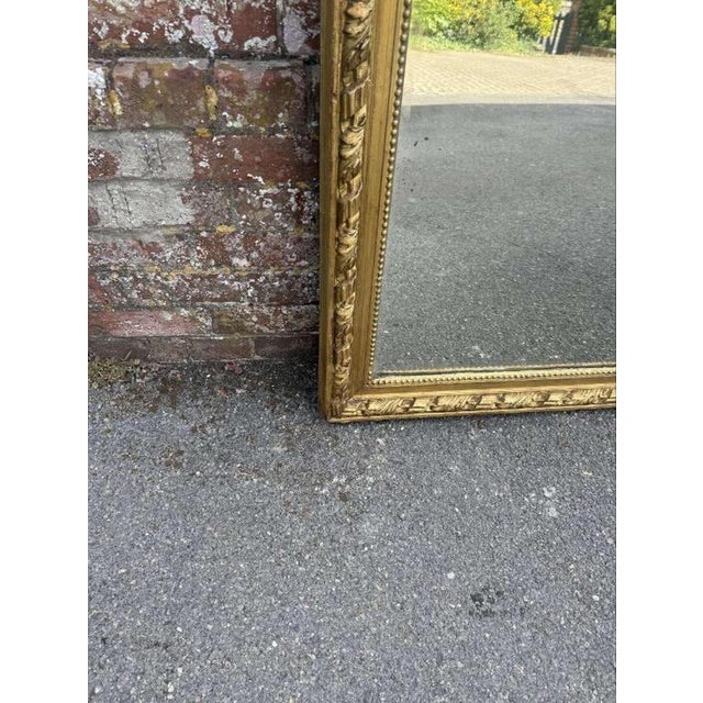 Large Antique French Gilt Rope Twist Framed Mirror For Sale - Image 5 of 8