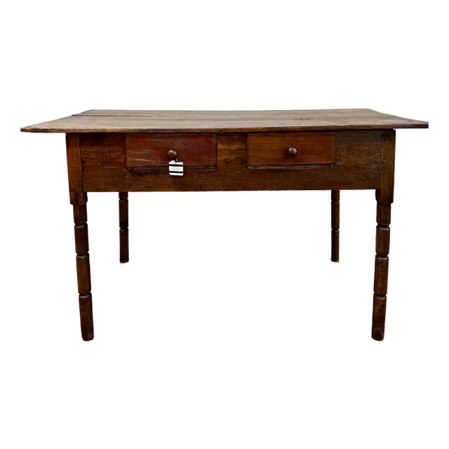 19th Century Early American Primitive Pine Tavern or Huntboard Table For Sale