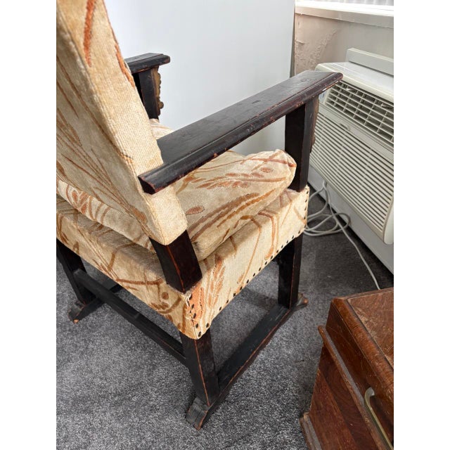 Wood 17th or 18th Century Renaissance Throne Arm Chair For Sale - Image 7 of 9