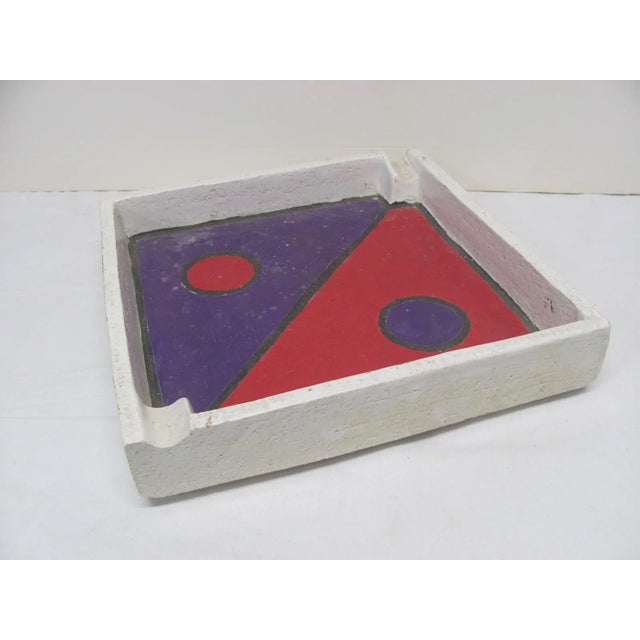 Aldo Londi Raymor Ceramic Ashtray Catchall Attributed to Aldo Londi for Bitossi 1960s For Sale - Image 4 of 7