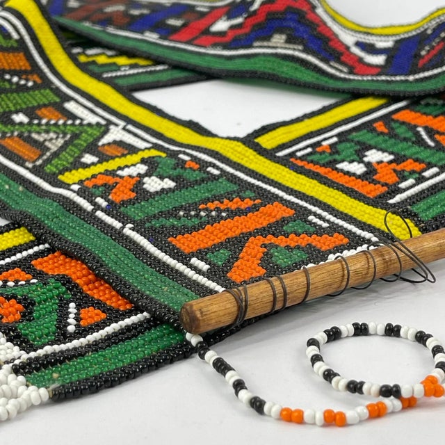 Early 20th Century Early 20th Century Ndebele Beaded Wedding Veil MATTER COLLECTION For Sale - Image 5 of 9