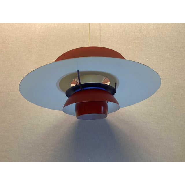 Metal Danish PH5 Hanging Lamp by Poul Henningsen for Louis Poulsen, 1950s For Sale - Image 7 of 18