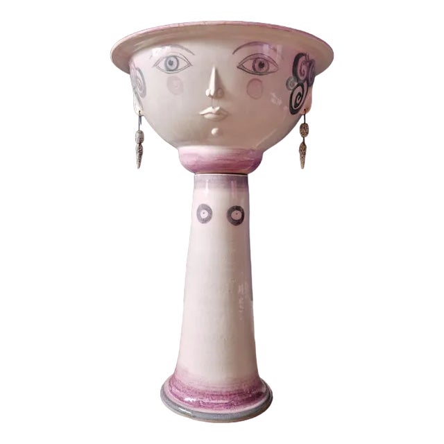 Large Ceramic Sculpture in the style of Björn Wiinblad, 1970s For Sale