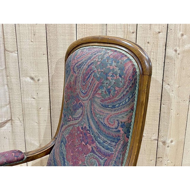 1930s Voltaire Armchair in Walnut, 1930s For Sale - Image 5 of 12