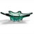 Glass Murano Sommerso Emerald & Aquamarine Sculptural Star Art Glass Bowl 11.25" For Sale - Image 7 of 18