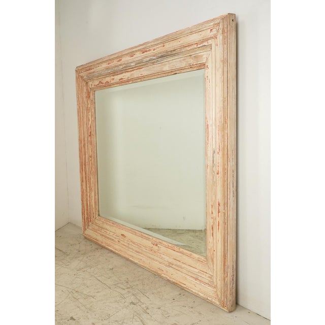 Traditional Handcrafted Waldorf Astoria Presidential Molding Beveled Wall Mirror 57.75 X 47.5 In. For Sale - Image 3 of 8