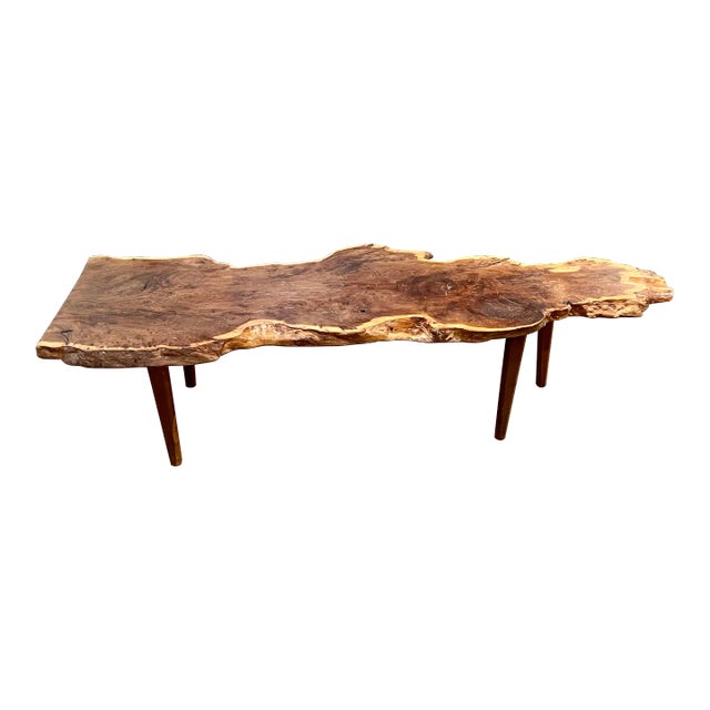 Nakashima Style Organic Modern Coffee Table For Sale
