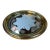 Round Brass Tray With Floral Mirrored Glass For Sale