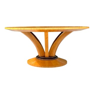 Vintage Boho Burl Wood Dining Table For Sale