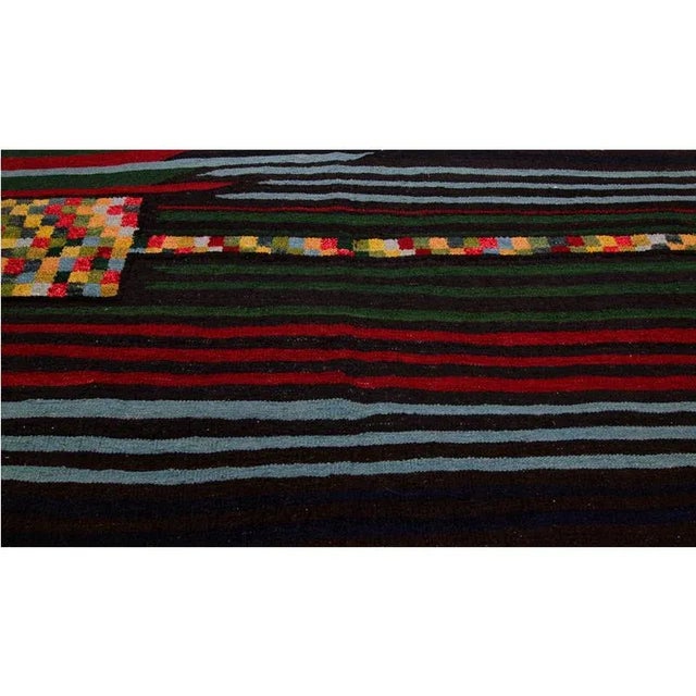 Handwoven Scandinavian Style Persian Kilim Area Rug - 4′5" × 5′9″ For Sale - Image 10 of 11