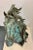 Metal Original Bronze Mustang Bust Sculpture With Verdigris Finish For Sale - Image 7 of 12