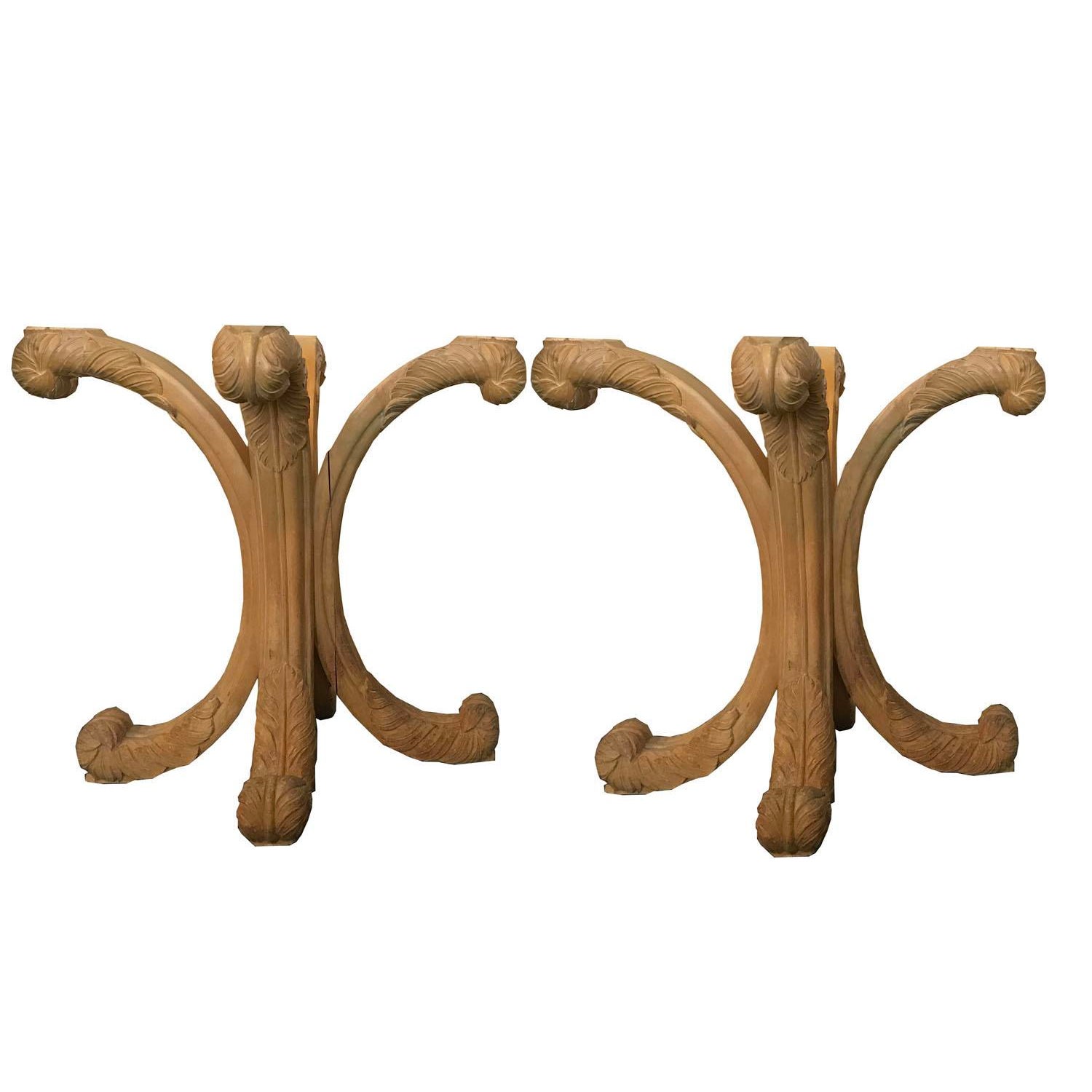 Wood Fleurish Table Bases A Pair Chairish