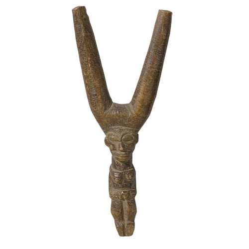 Old Lobi Figural Sling Shot Burkina Faso African H