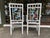 White Pair of White Wooden Faux Bamboo Chairs For Sale - Image 8 of 12