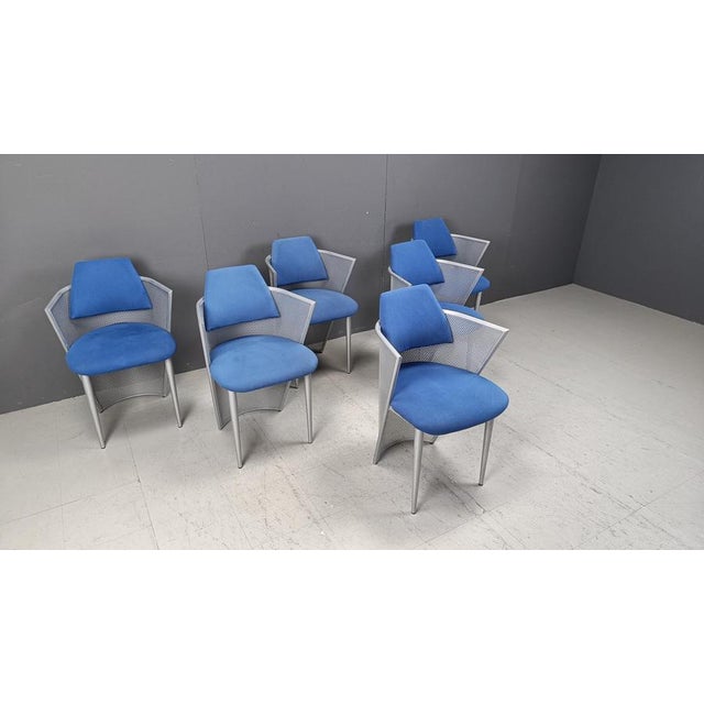 Postmodern Metal Dining Chairs, 1980s, Set of 6 For Sale - Image 9 of 15