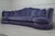 Contemporary Indigo Velvet Tufted Sofa with Fringe by Dorothy Draper For Sale - Image 3 of 7