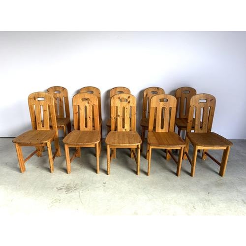 Gorgeous chalet style dining chairs from Effezeta Italy with ergonomically shaped seats and backrests. beautiful pine wood...
