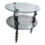 Vintage Hollywood Regency Cherub Two-Tier Glass & Mirrored Side Table For Sale
