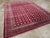 Brick Red Galerie Shabab Collection Vintage Mashad Art Deco Style Black and Red Rug For Sale - Image 8 of 10