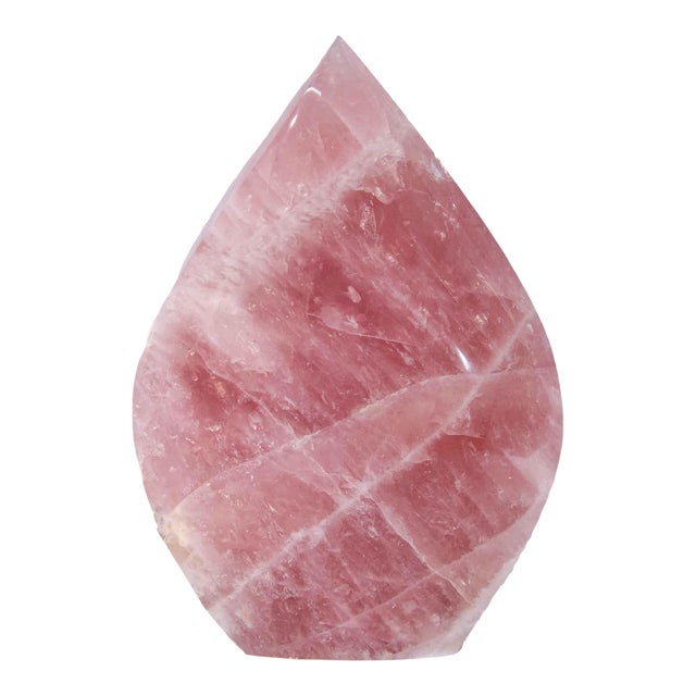 Large Rose Quartz Crystal Flame, 23 Pounds, Brazil #G0195 For Sale
