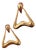 Vintage Givenchy Triangle Pierced Earrings, Pair For Sale