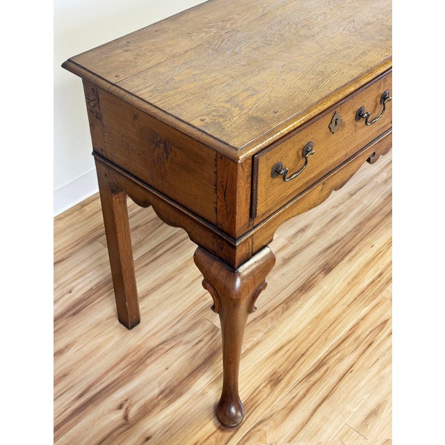 Brown Vintage Elongated Queen Anne Style Console Table For Sale - Image 8 of 12