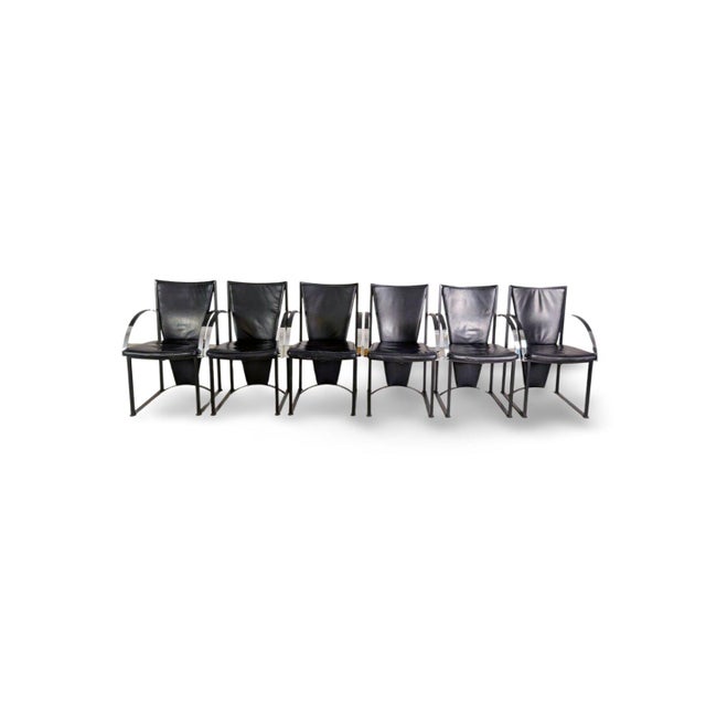 Chairs in Leather from Ronald Schmitt, Set of 6 For Sale - Image 12 of 12