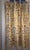 Beautiful vintage embroidered crewel-look curtain panel in a warm ivory ground with richly stitched florals, birds, sun...