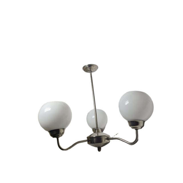 1970s Art Deco Style Chandelier, Poland, 1960s For Sale - Image 5 of 11