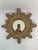 Wood Vintage Mid Century 16.5" Creamy Giltwood Sunburst Wall Mirror For Sale - Image 7 of 18
