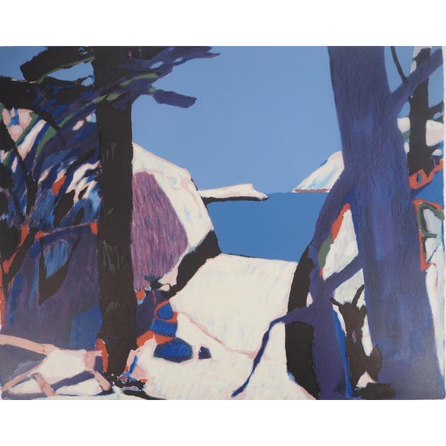 Gabriel GODARD (1933-2023) seaside Original color lithograph Signed in pencil Justified Artist's proof On BFK Rives Vellum...