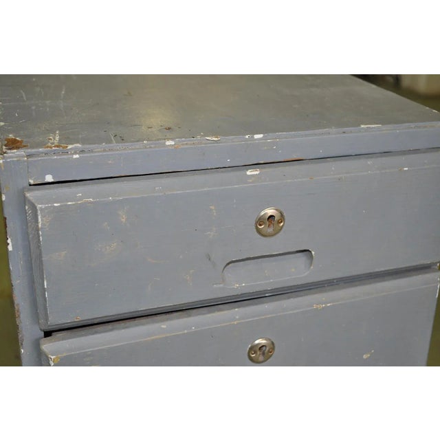 Gray Vintage Grey Chest of Drawers, 1950s For Sale - Image 8 of 9