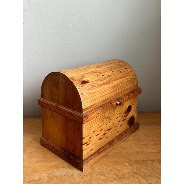 Camel Vintage Wooden Treasure Chest Box For Sale - Image 8 of 12
