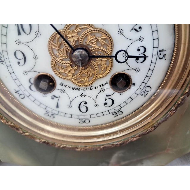 Antique French Gold Gilt Classic Lady Lavergne Sculpture Lamp and Marble Clock, 1890s For Sale - Image 13 of 18