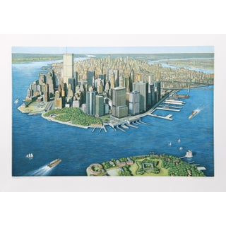 Richard Haas, Manhattan View from Governor’s Island Print For Sale