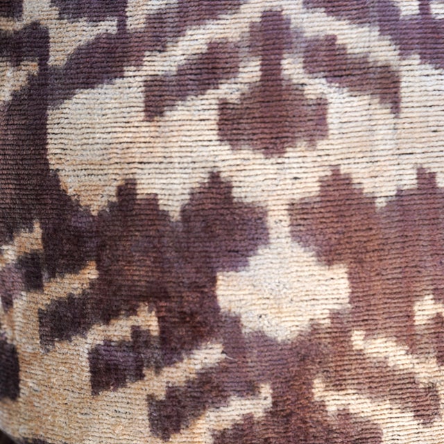 Contemporary Brown Tiger Print Velvet Throw Pillow For Sale In San Francisco - Image 6 of 10