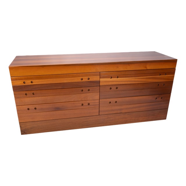 Walnut Veneered Chest, 1960s For Sale