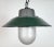 Industrial Green Enamel and Cast Iron Pendant Light, 1960s For Sale - Image 6 of 16
