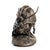 Antique 19th century french bronze, expertly modelled as a panther in mid hunt, sinking its teeth and claws into a stag....