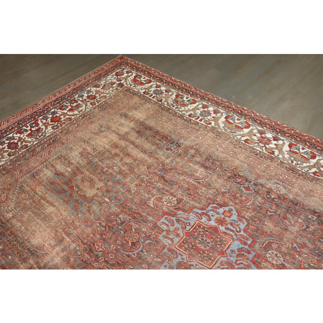 Textile Zabihi Collection Worn Persian Large Square Tribal Shiraz Rug For Sale - Image 7 of 10