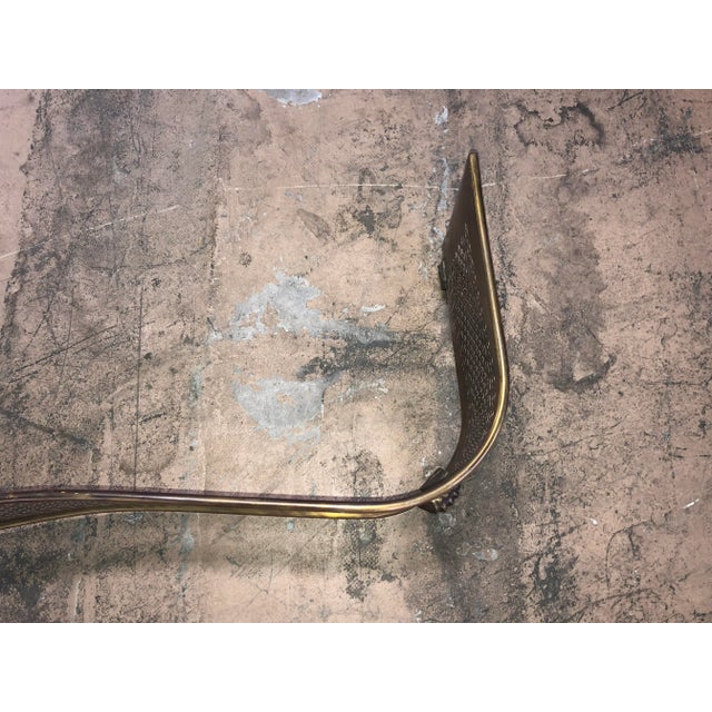 Early 20th Century Antique Brass Fireplace Fender With Paw Feet For Sale - Image 5 of 6