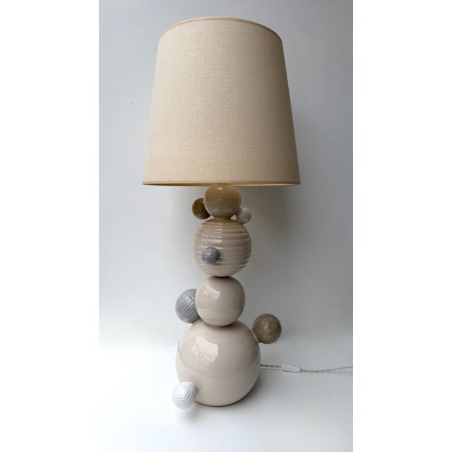 Contemporary Pair of Ceramic Atomo Lamps by Antonio Cagianelli, Italy For Sale - Image 9 of 14