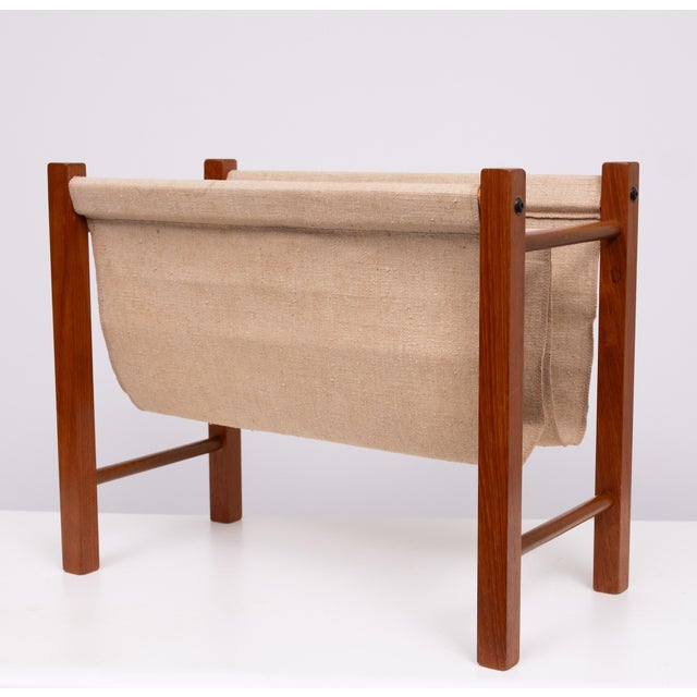 Scandinavian Teak Magazine Rack, 1960s For Sale - Image 4 of 9